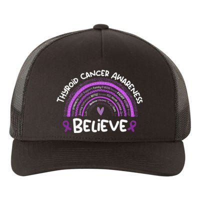 Believe Thyroid Cancer Awareness Month Thyroid Cancer Yupoong Adult 5-Panel Trucker Hat