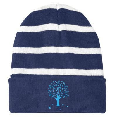 Binary Tree Computer Science Lovers Coding Striped Beanie with Solid Band