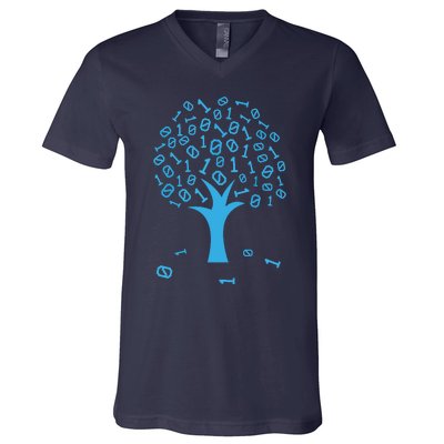 Binary Tree Computer Science Lovers Coding V-Neck T-Shirt