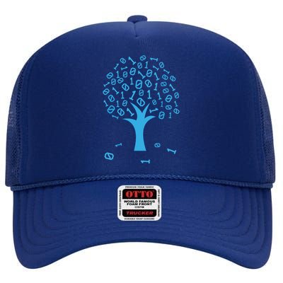 Binary Tree Computer Science Lovers Coding High Crown Mesh Back Trucker Hat