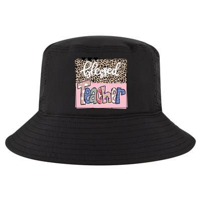 Blessed Teacher Cheetah Print Cool Comfort Performance Bucket Hat