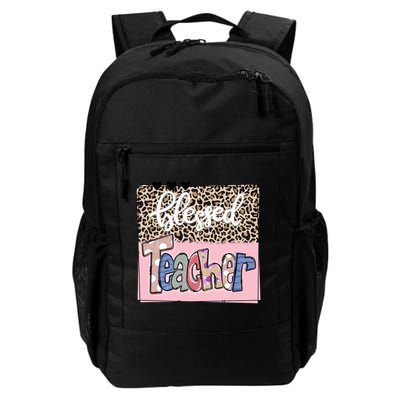 Blessed Teacher Cheetah Print Backpack