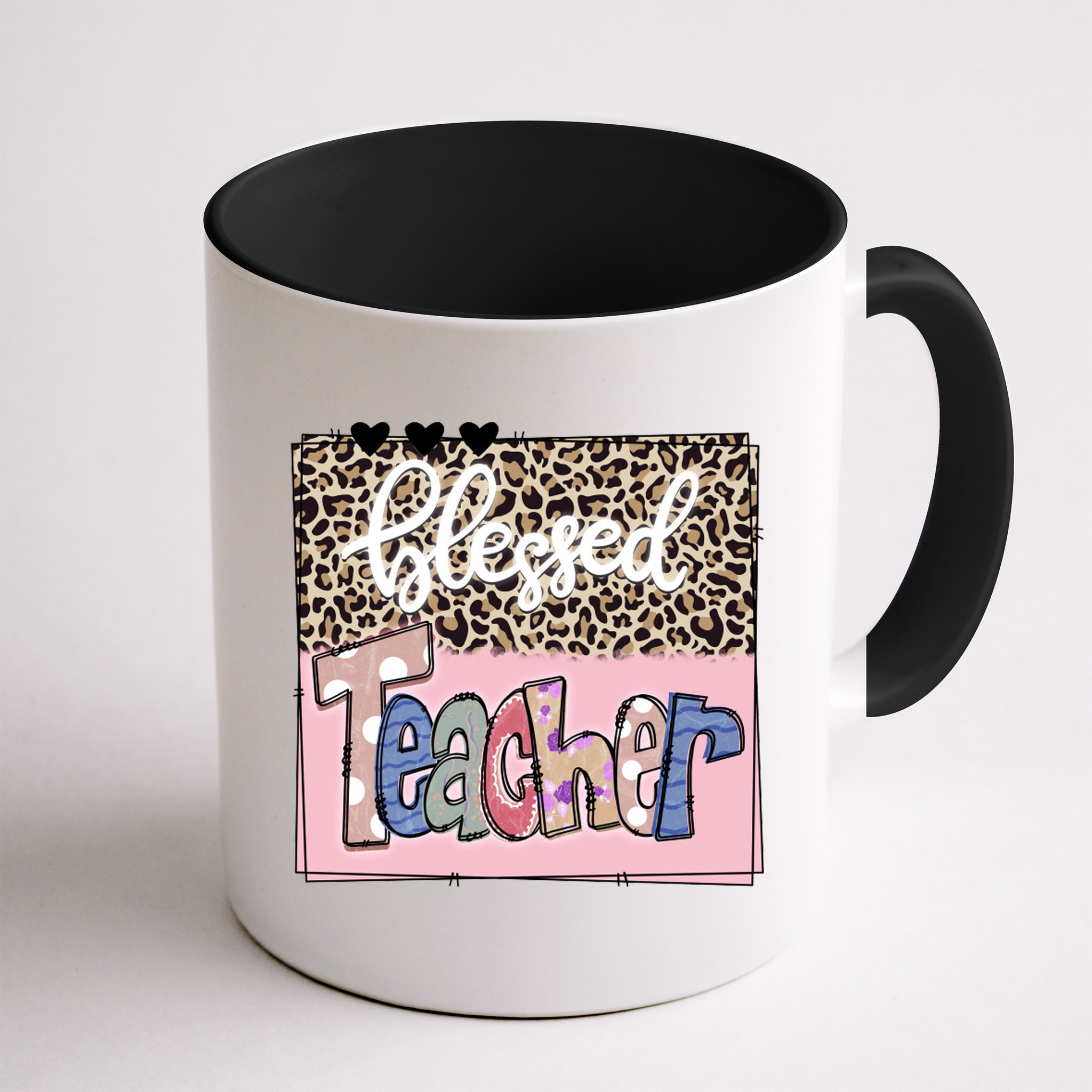 Blessed Teacher Cheetah Print Mug