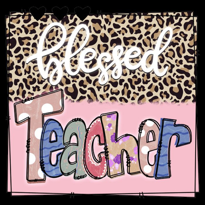 Blessed Teacher Cheetah Print Cooling Performance Long Sleeve Crew