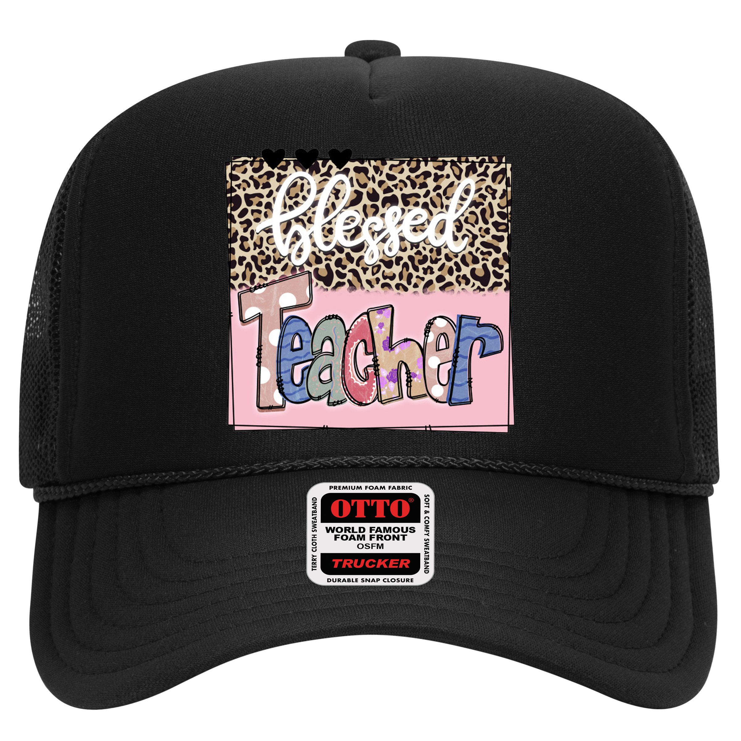 Blessed Teacher Cheetah Print Hat