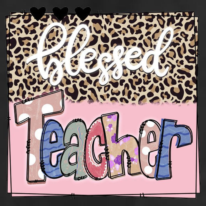 Blessed Teacher Cheetah Print Hat