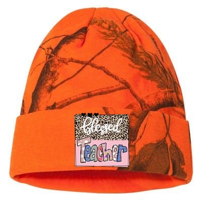 Blessed Teacher Cheetah Print Kati Licensed 12" Camo Beanie