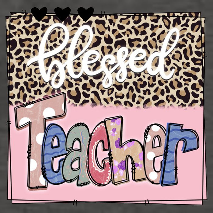 Blessed Teacher Cheetah Print Vector Backpack