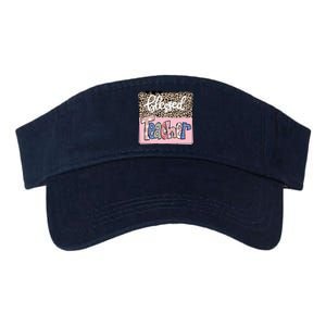 Blessed Teacher Cheetah Print Valucap Bio-Washed Visor