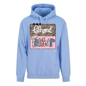 Blessed Teacher Cheetah Print Unisex Surf Hoodie