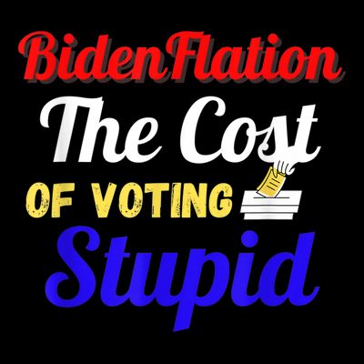 BidenFlation The Cost Of Voting Stupid Anti Biden Flation T-Shirt