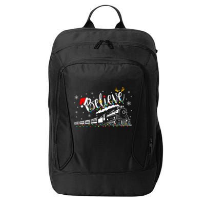 Believe Train Christmas North Pole Family Xmas City Backpack