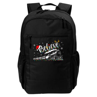 Believe Train Christmas North Pole Family Xmas Daily Commute Backpack