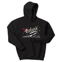 Believe Train Christmas North Pole Family Xmas Kids Hoodie