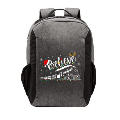 Believe Train Christmas North Pole Family Xmas Vector Backpack