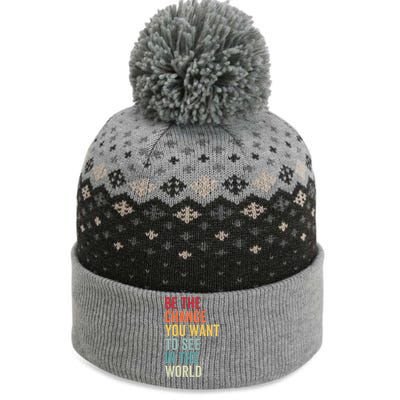 Be The Change You Want To See In The World, Equality VNeck The Baniff Cuffed Pom Beanie