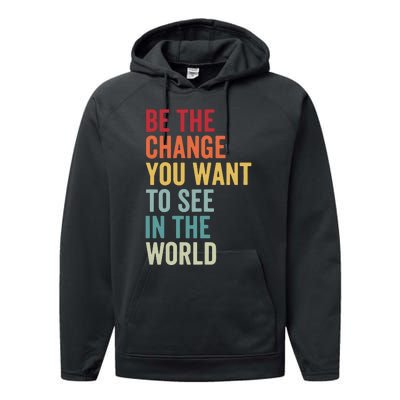 Be The Change You Want To See In The World, Equality VNeck Performance Fleece Hoodie