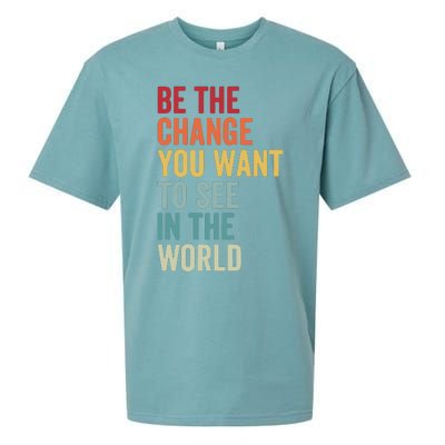 Be The Change You Want To See In The World, Equality VNeck Sueded Cloud Jersey T-Shirt