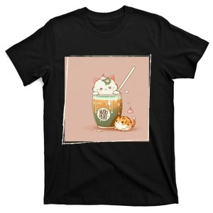 Boba Tea Cat Kawaii Anime Japanese Kawaii Neko T-Shirt