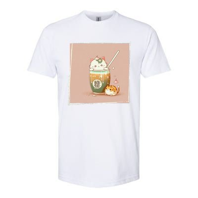 Boba Tea Cat Kawaii Anime Japanese Kawaii Neko Softstyle® CVC T-Shirt