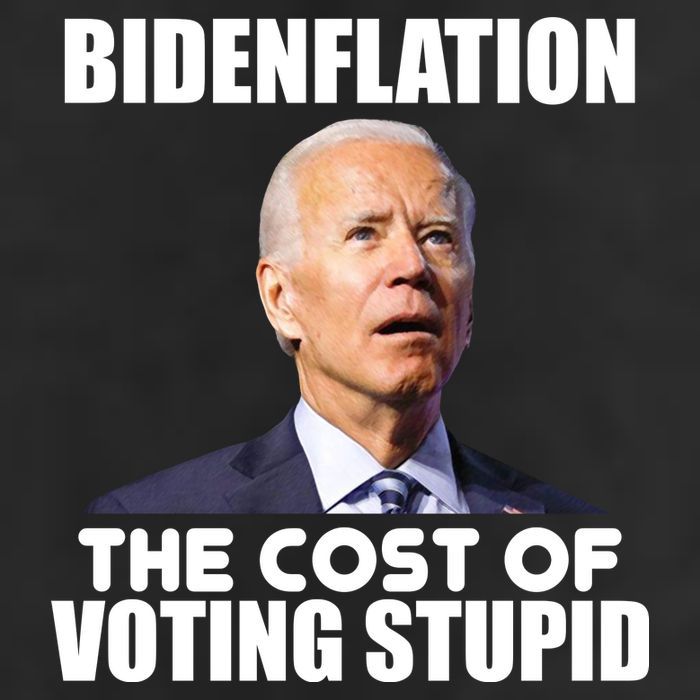 Bidenflation The Cost Of Voting Stupid Funny 7 Panel Mesh Trucker Snapback Hat
