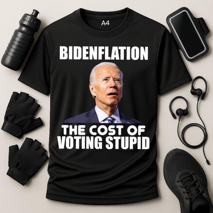 Bidenflation The Cost Of Voting Stupid Funny Cooling Performance Crew T-Shirt