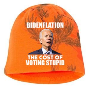 Bidenflation The Cost Of Voting Stupid Funny Kati - Camo Knit Beanie