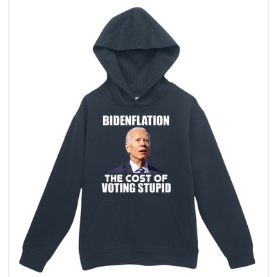 Bidenflation The Cost Of Voting Stupid Funny Urban Pullover Hoodie