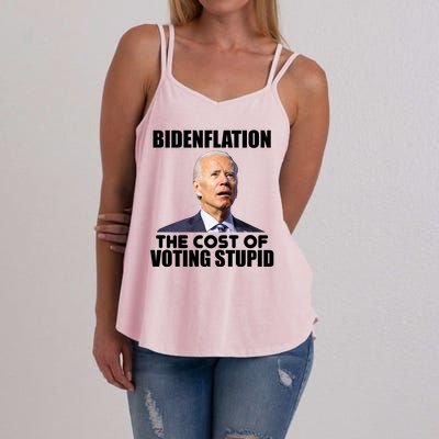 Bidenflation The Cost Of Voting Stupid Funny Women's Strappy Tank