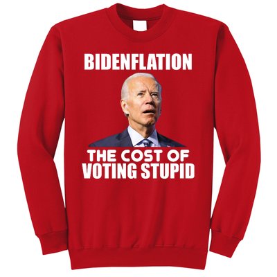 Bidenflation The Cost Of Voting Stupid Funny Sweatshirt