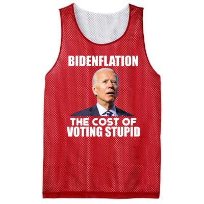 Bidenflation The Cost Of Voting Stupid Funny Mesh Reversible Basketball Jersey Tank