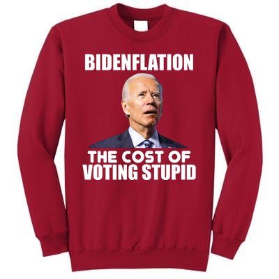 Bidenflation The Cost Of Voting Stupid Funny Tall Sweatshirt