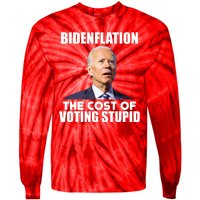 Bidenflation The Cost Of Voting Stupid Funny Tie-Dye Long Sleeve Shirt