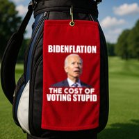 Bidenflation The Cost Of Voting Stupid Funny Golf Towel