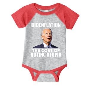 Bidenflation The Cost Of Voting Stupid Funny Infant Baby Jersey Bodysuit