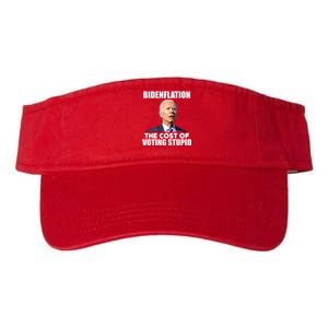 Bidenflation The Cost Of Voting Stupid Funny Valucap Bio-Washed Visor