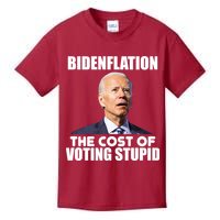Bidenflation The Cost Of Voting Stupid Funny Kids T-Shirt