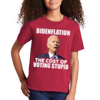 Bidenflation The Cost Of Voting Stupid Funny Kids T-Shirt