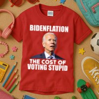 Bidenflation The Cost Of Voting Stupid Funny Kids T-Shirt