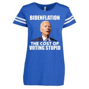 Bidenflation The Cost Of Voting Stupid Funny Enza Ladies Jersey Football T-Shirt