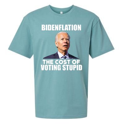 Bidenflation The Cost Of Voting Stupid Funny Sueded Cloud Jersey T-Shirt