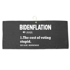 Bidenflation The Cost Of Voting Stupid Large Microfiber Waffle Golf Towel