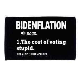 Bidenflation The Cost Of Voting Stupid Microfiber Hand Towel