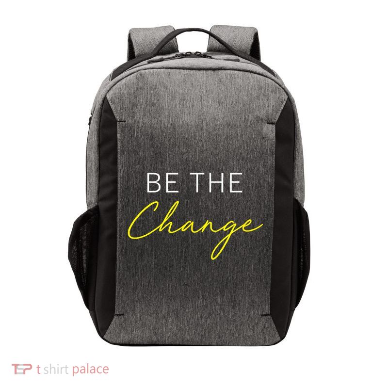 Be The Change Inspiration Motivation Positive Vibes Women Vector Backpack