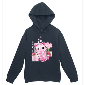 Boba Tea Cat Bubble Tea Kawaii Anime Japanese Girls Nager Urban Pullover Hoodie