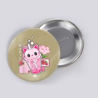 Boba Tea Cat Bubble Tea Kawaii Anime Japanese Girls Nager Button