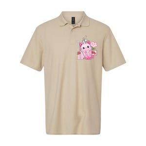 Boba Tea Cat Bubble Tea Kawaii Anime Japanese Girls Nager Softstyle Adult Sport Polo