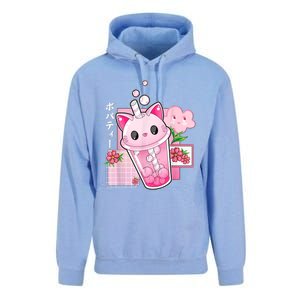 Boba Tea Cat Bubble Tea Kawaii Anime Japanese Girls Nager Unisex Surf Hoodie