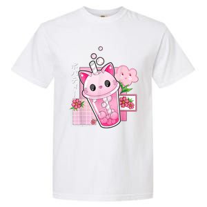 Boba Tea Cat Bubble Tea Kawaii Anime Japanese Girls Nager Garment-Dyed Heavyweight T-Shirt