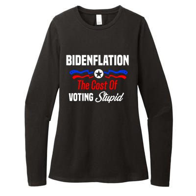 Bidenflation The Cost Of Voting Stupid Womens CVC Long Sleeve Shirt